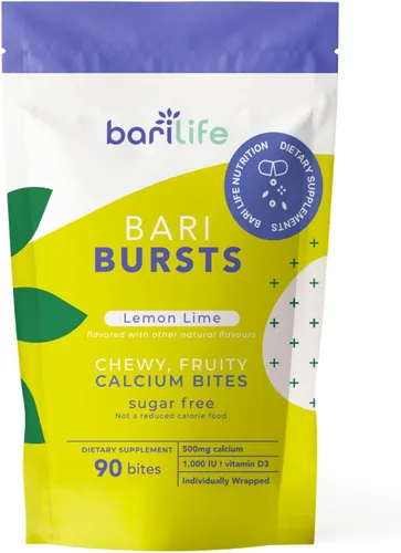 Vista 9 de Masticables de Citrato de Calcio Bariátrico con 1000 UI de Vitamina D3 - Ideal para Pacientes Bariátricos - BariBurst de Bari Life