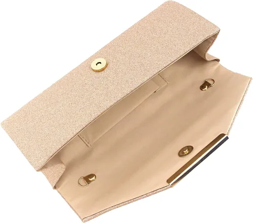 Vista 5 de Naimo Bolso de mano brillante para mujer, bolso de noche para fiesta, cóctel, boda, elegancia, sobre