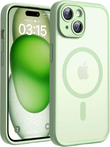 Vista 110 de TOCOL Funda para iPhone 11, compatible con Magsafe, protección completa de cámara, imanes integrados, protección contra caídas, funda translúcida