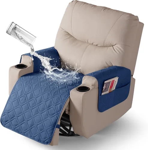 Vista 39 de VANSOFY - Fundas de asiento 100% impermeables para sillas reclinables, color azul, 22 pulgadas Azuree