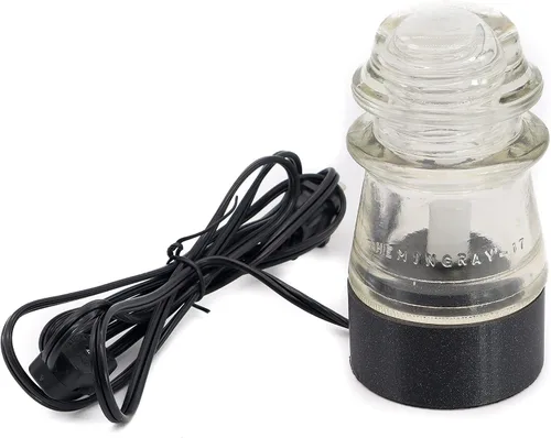 Vista 2 de Lamp Base for "Hemingray-16, -17" Glass Insulators (white)