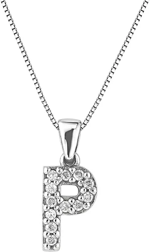 Vista 104 de Collar colgante con letra inicial de diamantes en oro amarillo de 14k (1/10 quilates) 18 pulgadas