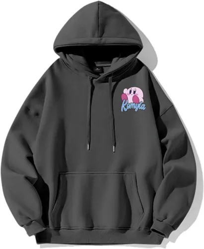 Vista 2 de Kawaii Kirby - Sudadera con capucha para mujer, manga larga de dibujos animados de anime para niñas