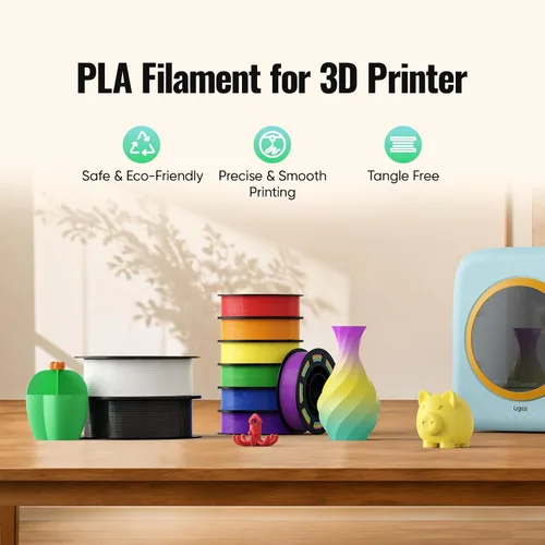 Vista 5 de UGEE Funbox Impresora 3D + PLA 0.07 in 4-Color 8.82 oz Paquete de 8.82 oz