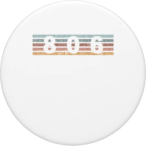 Vista 3 de 806 Area Code Retro Texas Amarillo PopSockets Swappable PopGrip