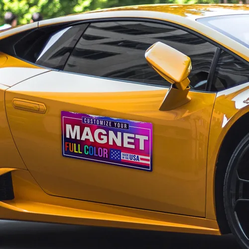 Vista 7 de Letreros magnéticos personalizados de 12 x 24 pulgadas a todo color para negocios y publicidad, imanes de vinilo personalizados de 30 mil