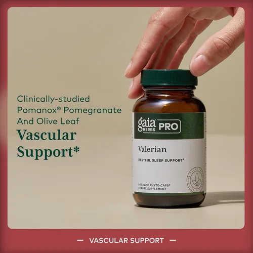 Vista 3 de GAIA HERBS PRO Complejo sistólico - Suplemento de apoyo cardiovascular* - Extracto de granada de Pomanox, hoja de olivo, hibisco, semilla de uva