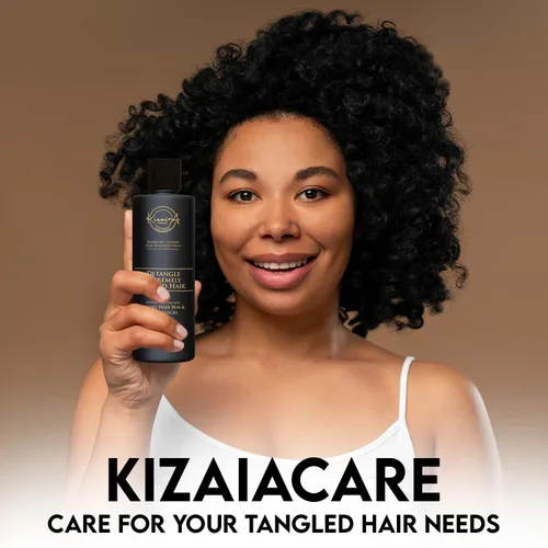 Vista 3 de KizaiaCare Ultimate Matted Hair Detangler: solución desenredante sin dolor para cabello enredado, anudado, enmarañado o rasta. Adultos y niños