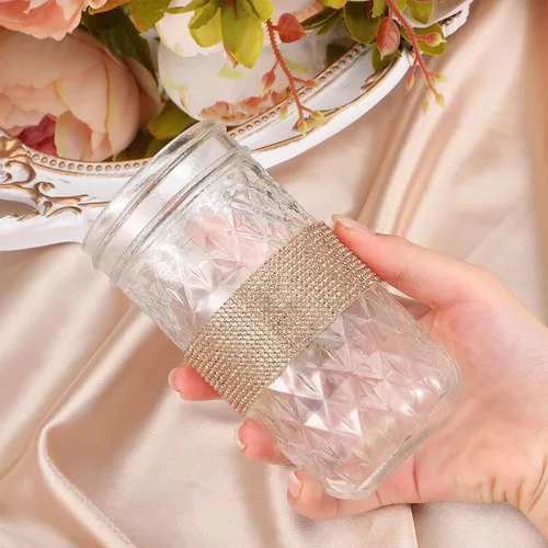 Vista 7 de 4 rollos de cinta autoadhesiva con diamantes de imitación, cinta de diamantes bling con pegatinas de 2 mm para manualidades, bodas, cumpleaños