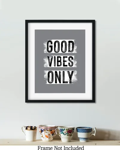 Vista 7 de Govivo Good Vibes Only - Decoración de oficina - Decoración de pared para dormitorio - Arte de pared inspirador - Decoración de habitación