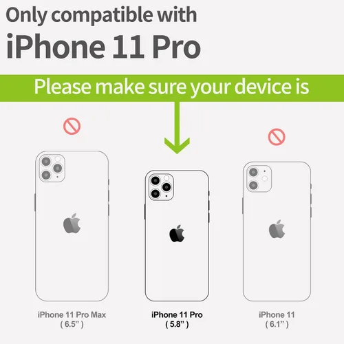 Vista 3 de Carveit Funda de madera para iPhone 11 Pro [madera natural y TPU suave negro] a prueba de golpes, protector de teléfono de madera único compatible