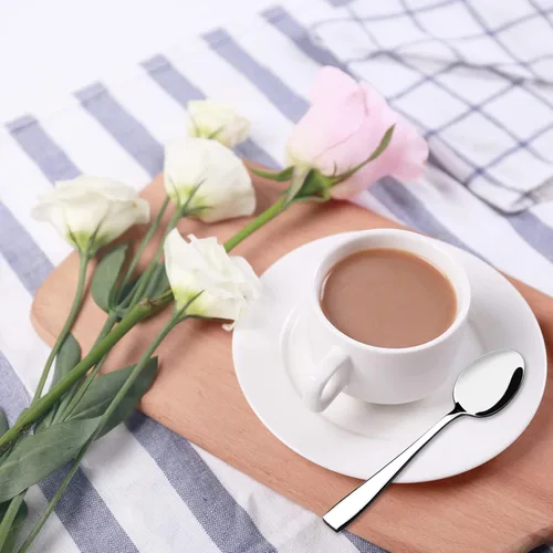 Vista 6 de Kekow Mini cucharas de café de 12 piezas/cuchara de expreso, 5.04 pulgadas
