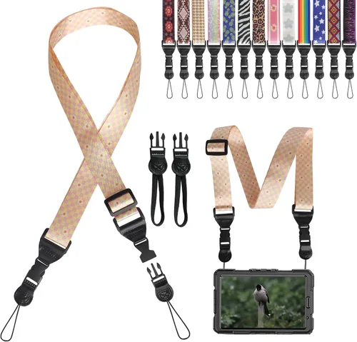 Vista 26 de Correa de hombro ajustable Gowjaw: Correa de nylon cómoda para iPad/Samsung Tablet con lanyard para el cuello, funda para iPad/cámara/binoculares