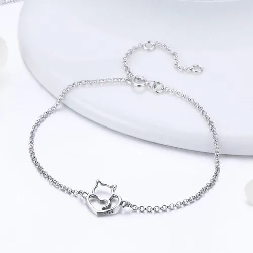 Vista 5 de WOSTU Pulseras ajustables de plata de ley 925 para mujer, aniversario, cumpleaños, Navidad, joyería para mujer