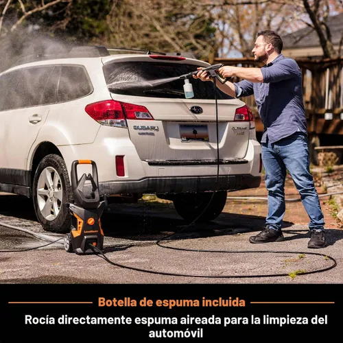 Vista 3 de LawnMaster LT306-1800C Lavadora a presión eléctrica de 13 amperios, 1.4 GPM, 2100 PSI máximo Certificada CSA con botella de espuma 13 amperios