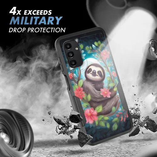 Vista 688 de Funda para Galaxy A14 5G, resistente de doble capa híbrida de policarbonato duro, goma suave, a prueba de golpes, funda protectora resistente