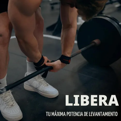 Vista 4 de Correas de levantamiento de pesas, soporte de muñeca para hombres, correas de elevación gruesas cómodas y resistentes, ajuste seguro, agarre