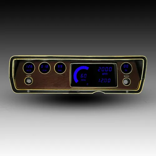 Vista 2 de Intellitronix Panel de medidor digital LED para Dodge Duster/Dart (1970-1976) DP1805B (azul)