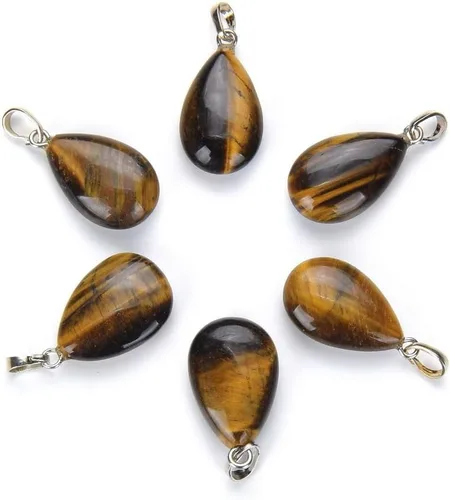 Vista 7 de Adabele Piedra semipreciosa natural de 0.787 pulgadas (0.787 in), colgante de gota de gota suelta para collar, aretes, llavero, colgante