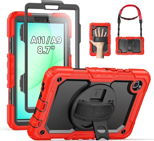 Vista 31 de SEYMAC Funda protectora resistente a prueba de golpes para Samsung Galaxy Tab A9 de 8.7 pulgadas 2023 (SM-X110/X115/X117), resistente a prueba