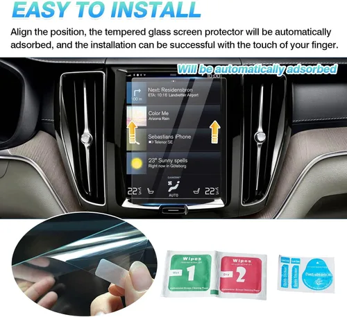 Vista 7 de Autorder Protector de pantalla para 2016-2023 2024 2025 2026 Volvo V90 XC90 S90 XC60 V60 S60 XC40 Accessoreis Película protectora de pantalla táctil