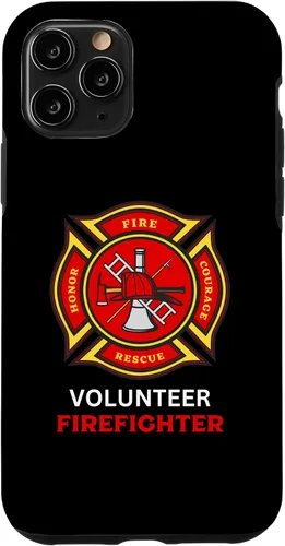 Vista 29 de Funda para iPhone 16 con logotipo de bomberos voluntarios con símbolo de bombero