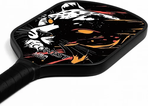 Vista 3 de Juego de 2 palas de pickleball con 4 bolas – Cara de fibra de vidrio de alto rendimiento para precisión, agarre cómodo y fácil control – Ideal