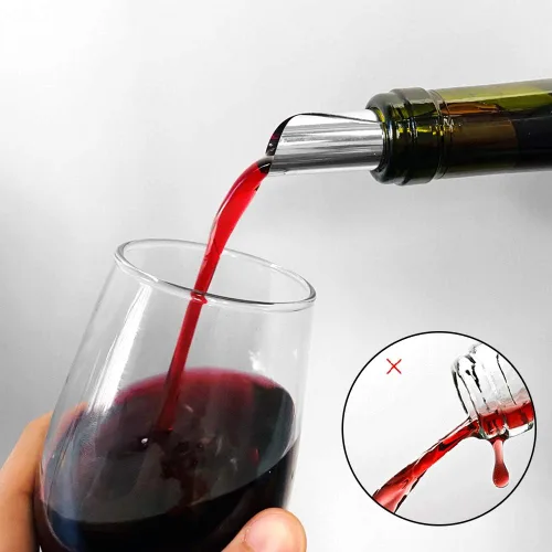 Vista 6 de 100 piezas de plata vino vertedor gota parada vertido disco caño