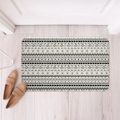 Vista 23 de Feelyou Aztec Bathroom Rugs Aztec Southwestern Printed Bath Mats for Bathroom Bohemian Bath Rugs for Shower Tub Cowboy Cowgirl Bathroom Accossories