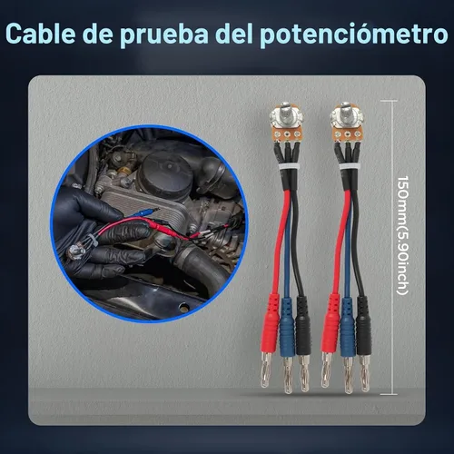 Vista 3 de AUTOOL Kit de 48 cables de prueba para multímetro de silicona con sondas de perforación de alambre reemplazables, clips de cocodrilo, clips
