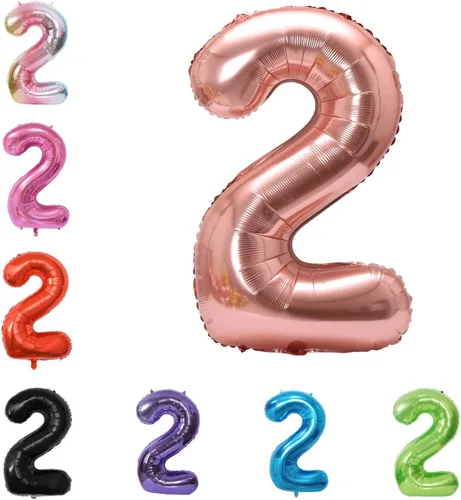 Vista 23 de Globo grande de helio con números 0-9 de 40 pulgadas para cumpleaños, bodas y fiestas (rojo, 9)