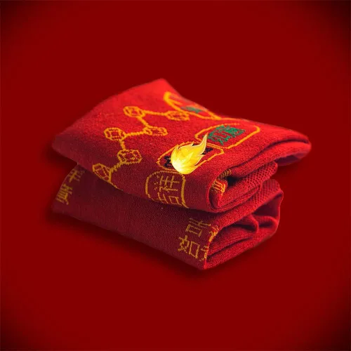 Vista 6 de oliwex Feng Shui - Calcetines de siete monedas para hombre y mujer