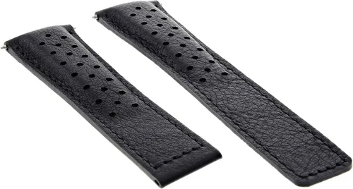 Vista 5 de Ewatchparts PERFORATED 19-20-22MM LEATHER WATCH BAND STRAP COMPATIBLE WITH TAG HEUER CARRERA CALIBRE