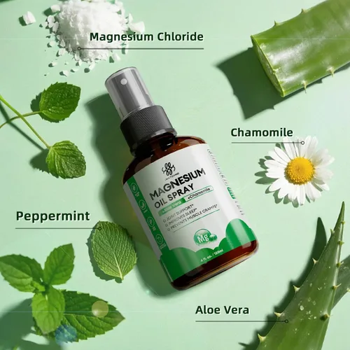 Vista 5 de iMATCHME Spray de aceite de magnesio para pies y cuerpo – Spray tópico de magnesio para dormir, calambres en las piernas y relajación muscular