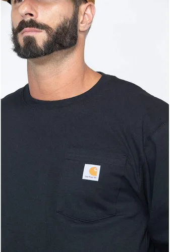 Vista 5 de Carhartt - Camisa de ajuste holgado para hombre, pesada, de manga larga y con bolsillo