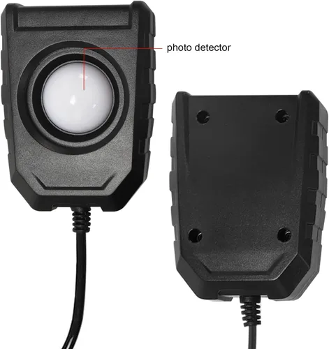 Vista 5 de Medidor de luz digital Lux Medidor de luz de mano con sensor giratorio de 360 grados, pantalla LCD de 4 dígitos, rango de medición de 0 a 200,000