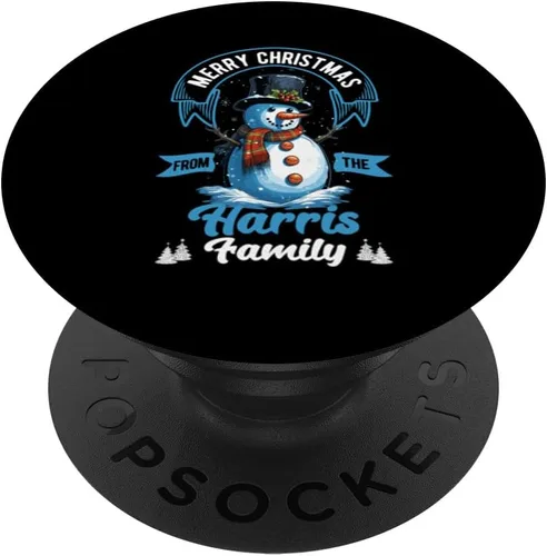Vista 6 de Harris Family Christmas Costume Snowman Matching Xmas Party PopSockets MagSafe PopGrip for iPhone