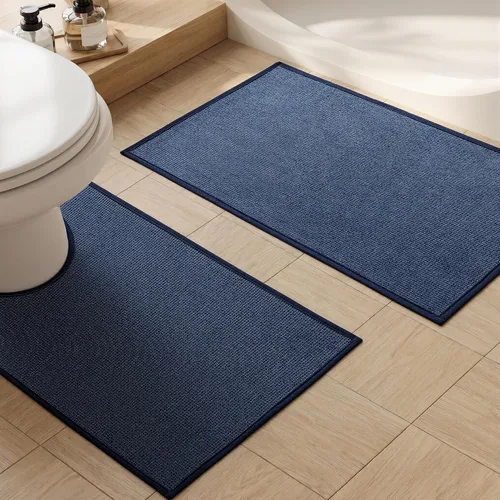 Vista 9 de YIHOUSE Tapete de baño antideslizante, absorbente, de secado rápido, para el suelo del baño, delgado, para debajo de la puerta, lavable de pelo bajo