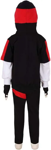 Vista 5 de Sudadera con capucha de manga corta para niños con capucha para Halloween con capucha manga larga con cremallera sin botones