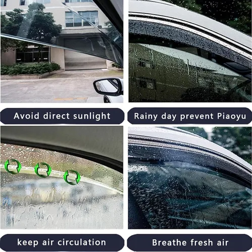Vista 6 de Protector de lluvia de automóvil, para Cadillac XT6 2019-2022, protectores de lluvia para ventana de automóvil, protector de lluvia para ventana