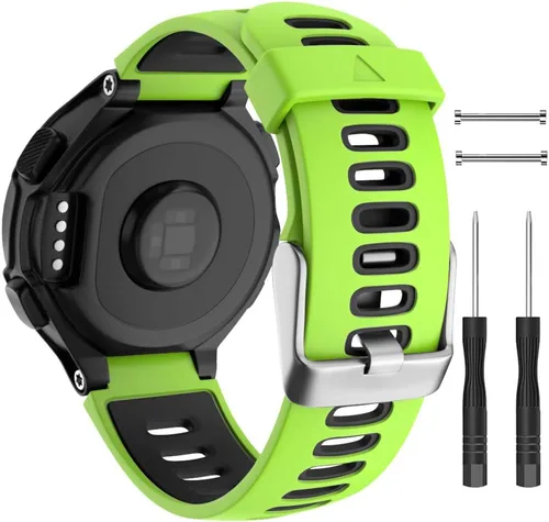 Vista 14 de ISABAKE Correa de reloj de repuesto para Garmin Forerunner 735XT/Approach S20 S5 S6 Correa de silicona suave con hebilla de metal compatible