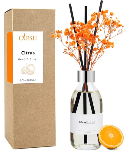 Vista 10 de Clesh Juego de difusor de varillas de 6.7 onzas, difusor perfumado de cedro con palos, difusor de varillas de fragancia para el hogar