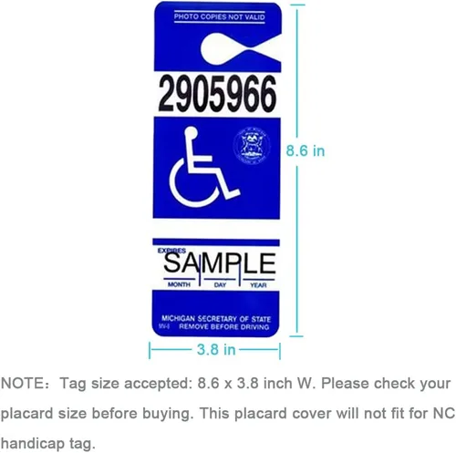 Vista 2 de Porta Placas para Discapacitados para Auto, Juego de 2 Porta Placas Ultra Transparentes de Tamaño Pequeño, Porta Placas para Estacionamiento