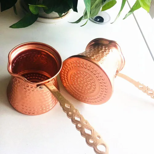 Vista 5 de IMIKEYA Cafetera turca, cafetera griega árabe de 10.8 fl oz, mini calentador de leche, sartén de calentamiento de mantequilla, mini olla de fusión