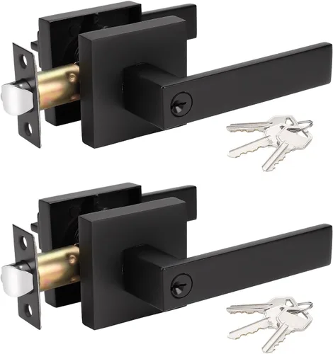 Vista 102 de KNOBWELL - Juego de cerradura con 1 picaporte resistente para puertas de una cara, ideal para puertas interiores reversibles, 0.93 libras