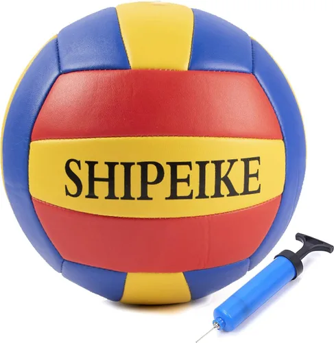 Vista 7 de ABAJI Pelota oficial de voleibol más gruesa de poliuretano impermeable antiexplosión 15+ años para niños y niñas, juego de entrenamiento