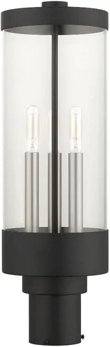 Vista 2 de Livex Lighting 3 Lt - Farol negro texturizado para exteriores