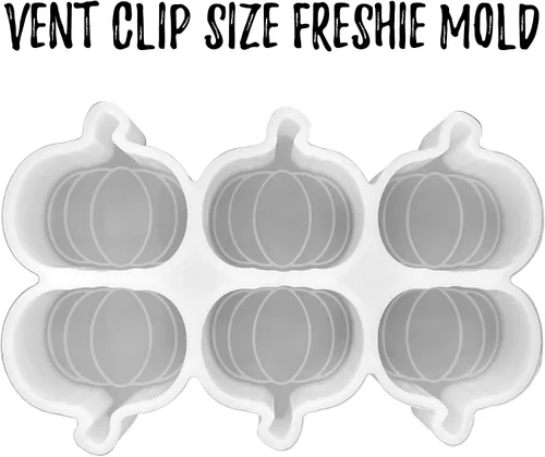 Vista 2 de Freshie - Molde de ventilación de calabaza otoñal con cuentas aromáticas perfumadas a granel de 3.9 x 6.1 pulgadas, bandeja de 2 x 2 pulgadas