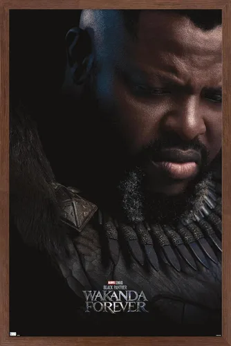 Vista 10 de Trends International Marvel Black Panther: Wakanda Forever - Póster de una hoja de M'Baku Versión enmarcada Barnwood