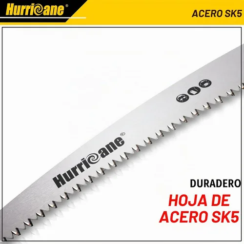 Vista 8 de HURRICANE Sierra plegable/implemento de poda de 10 pulgadas/engranaje de corte de madera/cortador de árbol de campamento con hoja curva SK5/dientes